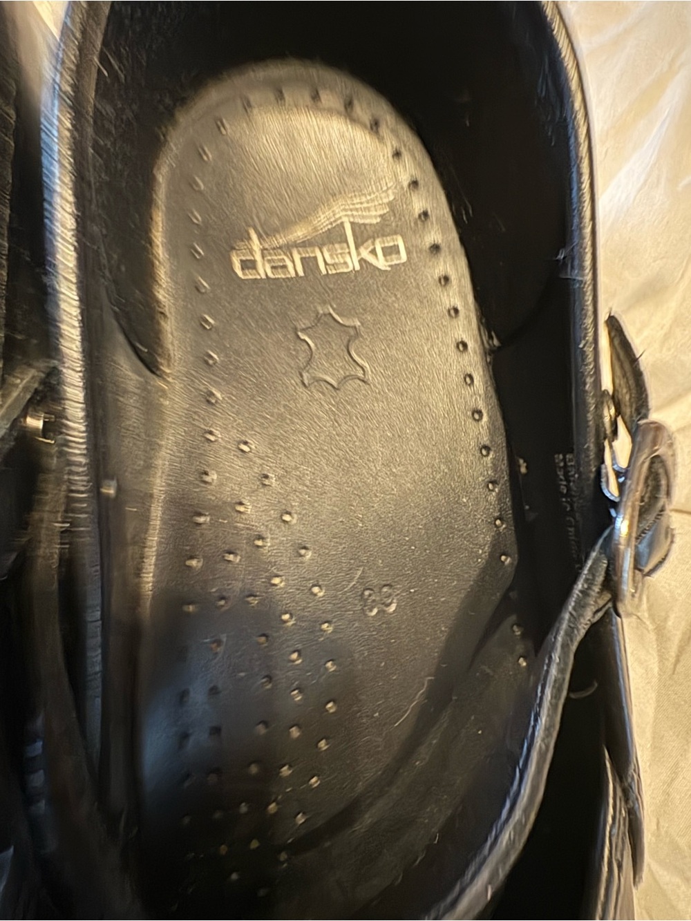 Dansko Black Women’s Mary Jane boho hippie 🌈 ☮️ clogs 39 - Picture 2 of 10